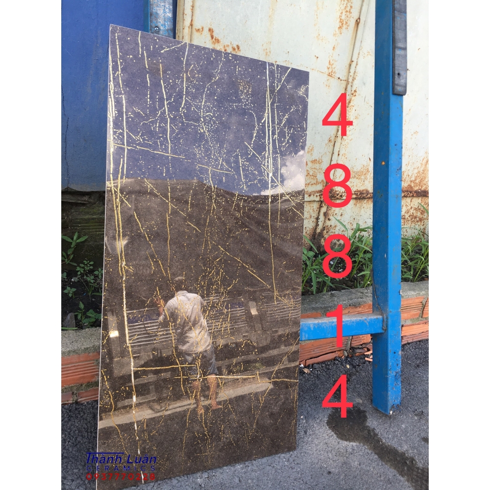 Gạch ốp trang trí 40x80 khắc kim nhâp khẩu cao cấp