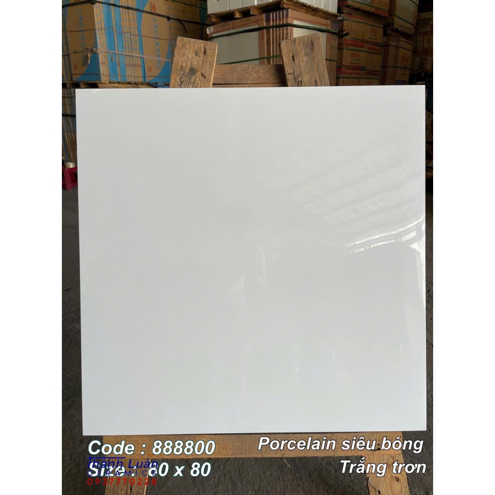Gạch lát nền 80x80 trắng trơn Việt Nam