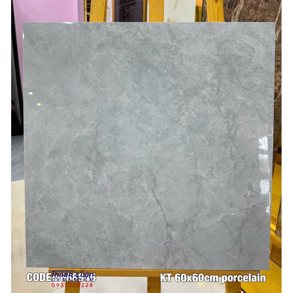 Gạch 60x60 Porcelain xám bóng Việt Nam 