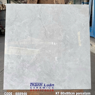 Gạch 80x80 Porcelain xám vân đá nhạt