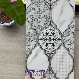 Gạch khắc kim 30x60 nhũ bạc