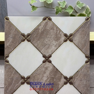 Gạch 30x30 trang trí khắc kim vàng 