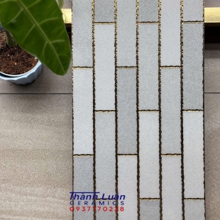 Gạch 30x60 trang trí ô vuông xám khắc kim vàng nhập khẩu cao cấp