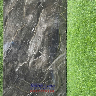 Gạch ốp lát 40x80 vân đá xám đậm khắc kim nhập khẩu cao cấp