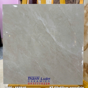 Gạch 60x60 Việt Nam Porcelain vân kem siêu bóng 